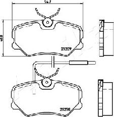 Ashika 50-00-0637 - Brake Pad Set, disc brake autospares.lv