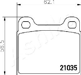 Ashika 50-00-0330 - Brake Pad Set, disc brake autospares.lv