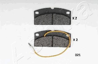 Ashika 50-00-021 - Brake Pad Set, disc brake autospares.lv