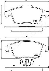 Ashika 50-00-0710 - Brake Pad Set, disc brake autospares.lv