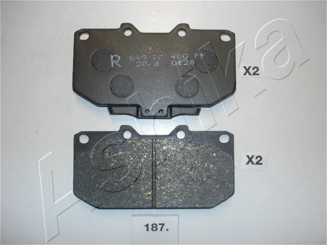 Ashika 50-01-187 - Brake Pad Set, disc brake autospares.lv