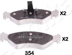 Ashika 50-03-354 - Brake Pad Set, disc brake autospares.lv