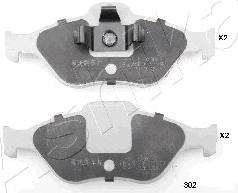 Ashika 50-03-302 - Brake Pad Set, disc brake autospares.lv