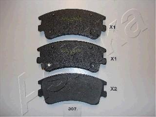 Ashika 50-03-307 - Brake Pad Set, disc brake autospares.lv