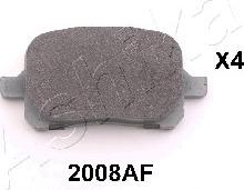 Ashika 50-02-2008 - Brake Pad Set, disc brake autospares.lv