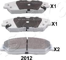 Ashika 50-02-2012 - Brake Pad Set, disc brake autospares.lv