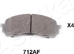 Ashika 50-07-712 - Brake Pad Set, disc brake autospares.lv