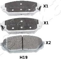 Ashika 50-0H-H19 - Brake Pad Set, disc brake autospares.lv