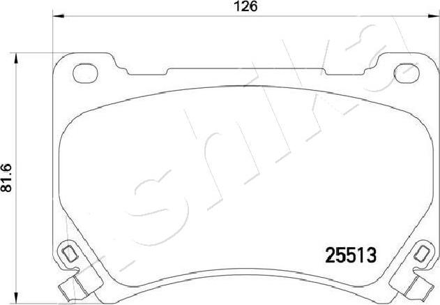 Ashika 50-0H-H29 - Brake Pad Set, disc brake autospares.lv