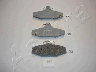 Ashika 51-09-997 - Brake Pad Set, disc brake autospares.lv