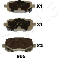 Ashika 51-09-905 - Brake Pad Set, disc brake autospares.lv