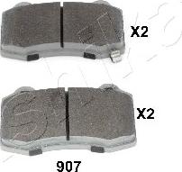 Ashika 51-09-907 - Brake Pad Set, disc brake autospares.lv