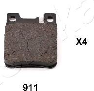 Ashika 51-09-911 - Brake Pad Set, disc brake autospares.lv