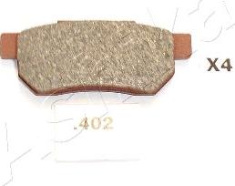 Ashika 51-04-402 - Brake Pad Set, disc brake autospares.lv