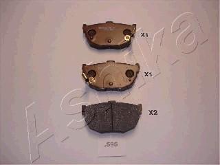 Ashika 51-05-595 - Brake Pad Set, disc brake autospares.lv