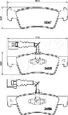 Ashika 51-00-0924 - Brake Pad Set, disc brake autospares.lv