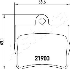 Ashika 51-00-0503 - Brake Pad Set, disc brake autospares.lv