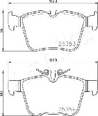 Ashika 51-00-0507 - Brake Pad Set, disc brake autospares.lv