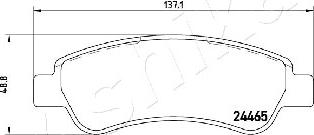 Ashika 51-00-0610 - Brake Pad Set, disc brake autospares.lv