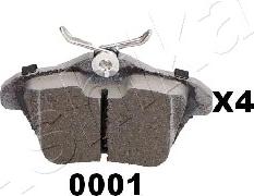 Ashika 51-00-00001 - Brake Pad Set, disc brake autospares.lv