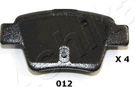 Ashika 51-00-012 - Brake Pad Set, disc brake autospares.lv