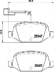 Ashika 51-00-0200 - Brake Pad Set, disc brake autospares.lv