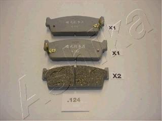 Ashika 51-01-124 - Brake Pad Set, disc brake autospares.lv