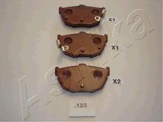 Ashika 51-01-123 - Brake Pad Set, disc brake autospares.lv