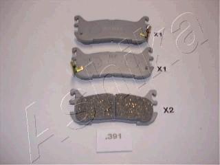 Ashika 51-03-391 - Brake Pad Set, disc brake autospares.lv