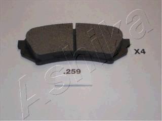 Ashika 51-02-259 - Brake Pad Set, disc brake autospares.lv