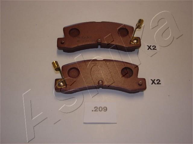 Ashika 51-02-209 - Brake Pad Set, disc brake autospares.lv