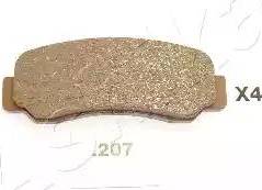 Ashika 51-02-207 - Brake Pad Set, disc brake autospares.lv