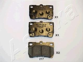 Ashika 51-02-217 - Brake Pad Set, disc brake autospares.lv