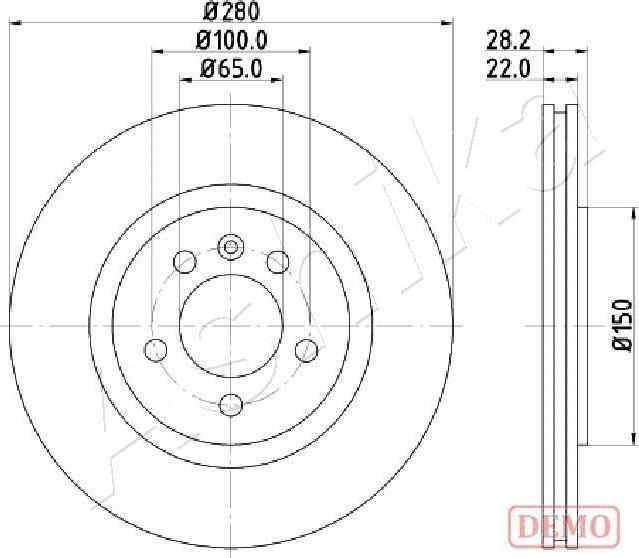 Ashika 60-00-0944C - Brake Disc autospares.lv