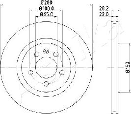 Ashika 60-00-0944 - Brake Disc autospares.lv