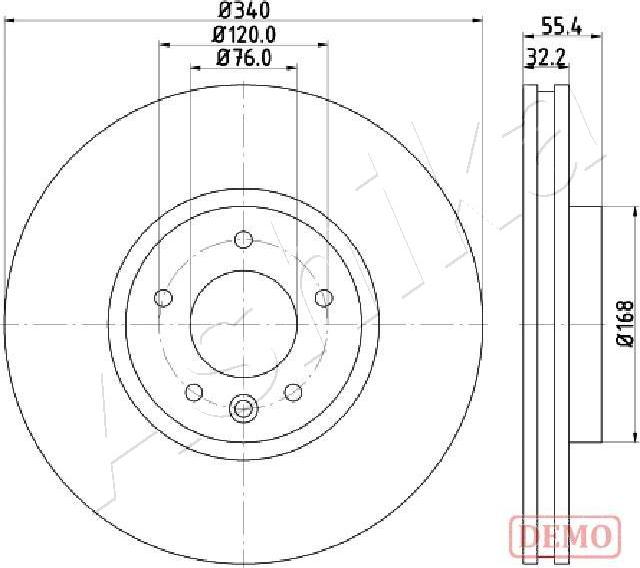 Ashika 60-00-0954C - Brake Disc autospares.lv