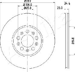 Ashika 60-00-0901 - Brake Disc autospares.lv