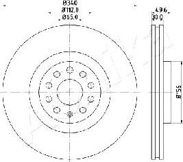 Ashika 60-00-0907 - Brake Disc autospares.lv