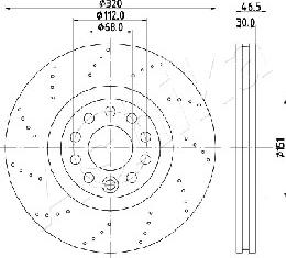 Ashika 60-00-0913 - Brake Disc autospares.lv