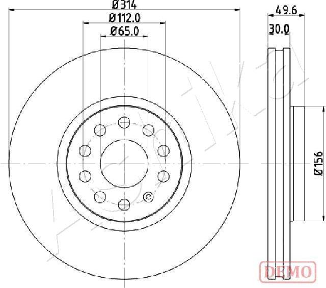 Ashika 60-00-0933C - Brake Disc autospares.lv