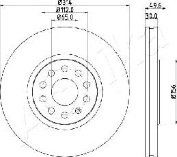 Ashika 60-00-0933 - Brake Disc autospares.lv