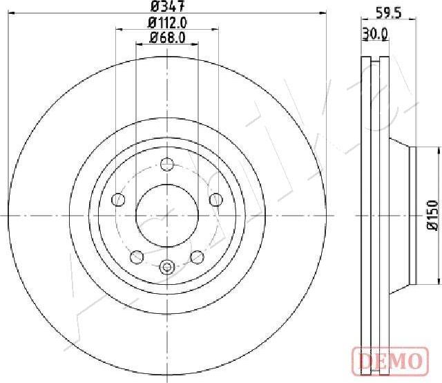 Ashika 60-00-0925C - Brake Disc autospares.lv