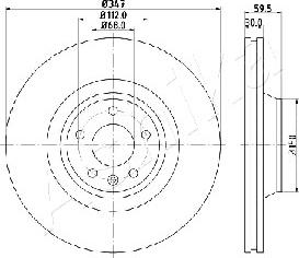 Ashika 60-00-0925 - Brake Disc autospares.lv