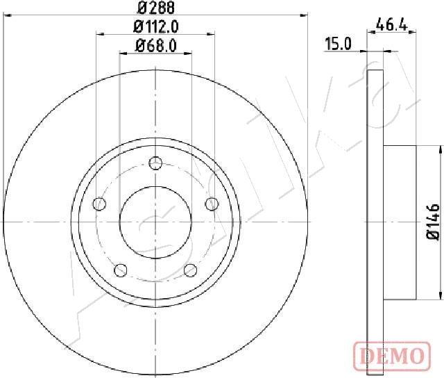 Ashika 60-00-0923C - Brake Disc autospares.lv