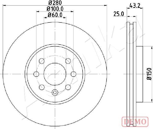 Ashika 60-00-042C - Brake Disc autospares.lv