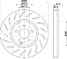 Ashika 60-00-0520 - Brake Disc autospares.lv