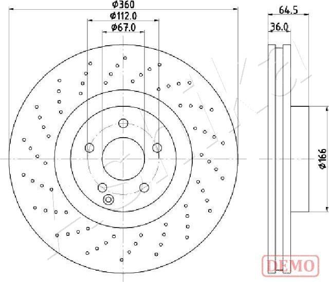 Ashika 60-00-0527C - Brake Disc autospares.lv