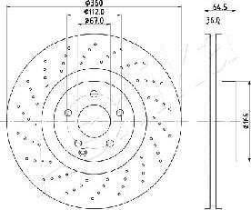 Ashika 60-00-0527 - Brake Disc autospares.lv