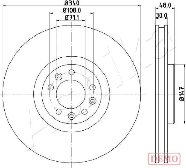 Ashika 60-00-0611C - Brake Disc autospares.lv