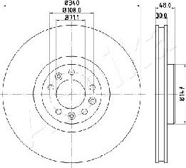 Ashika 60-00-0611 - Brake Disc autospares.lv